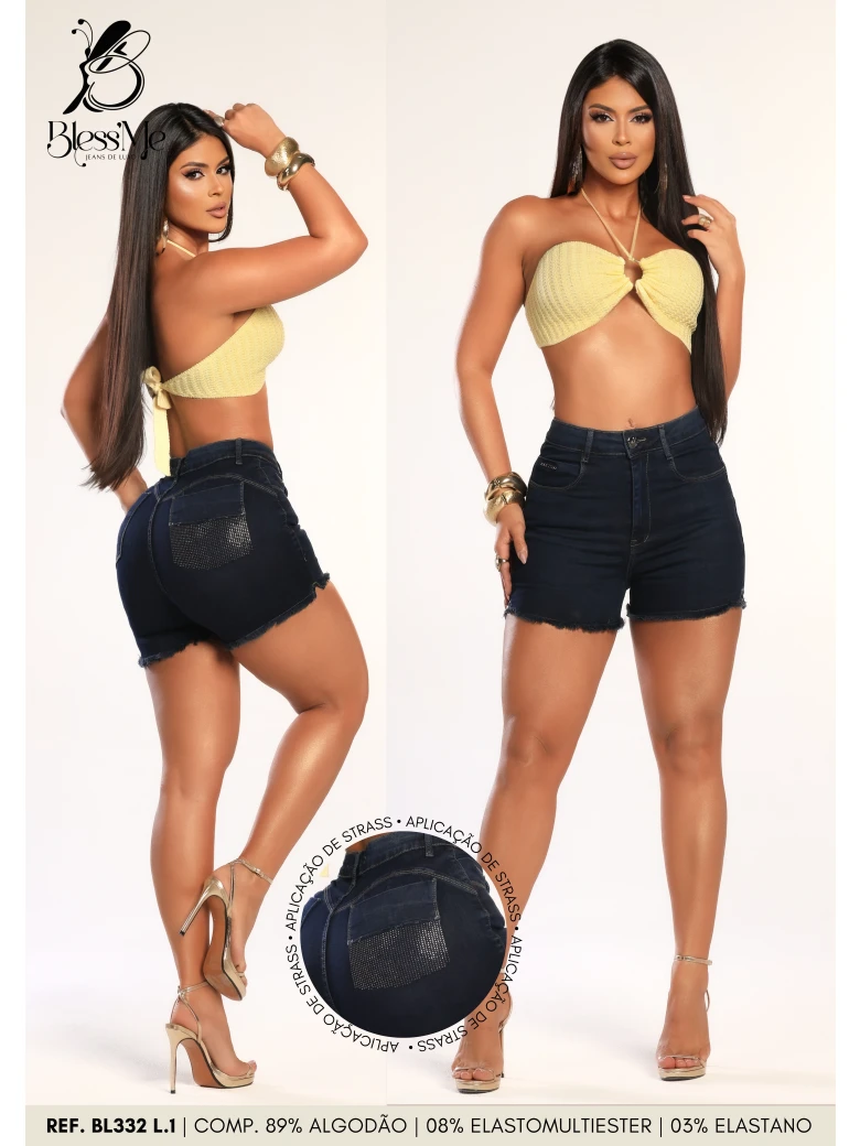 Foto do produto Short Strass Bolso Traseiro