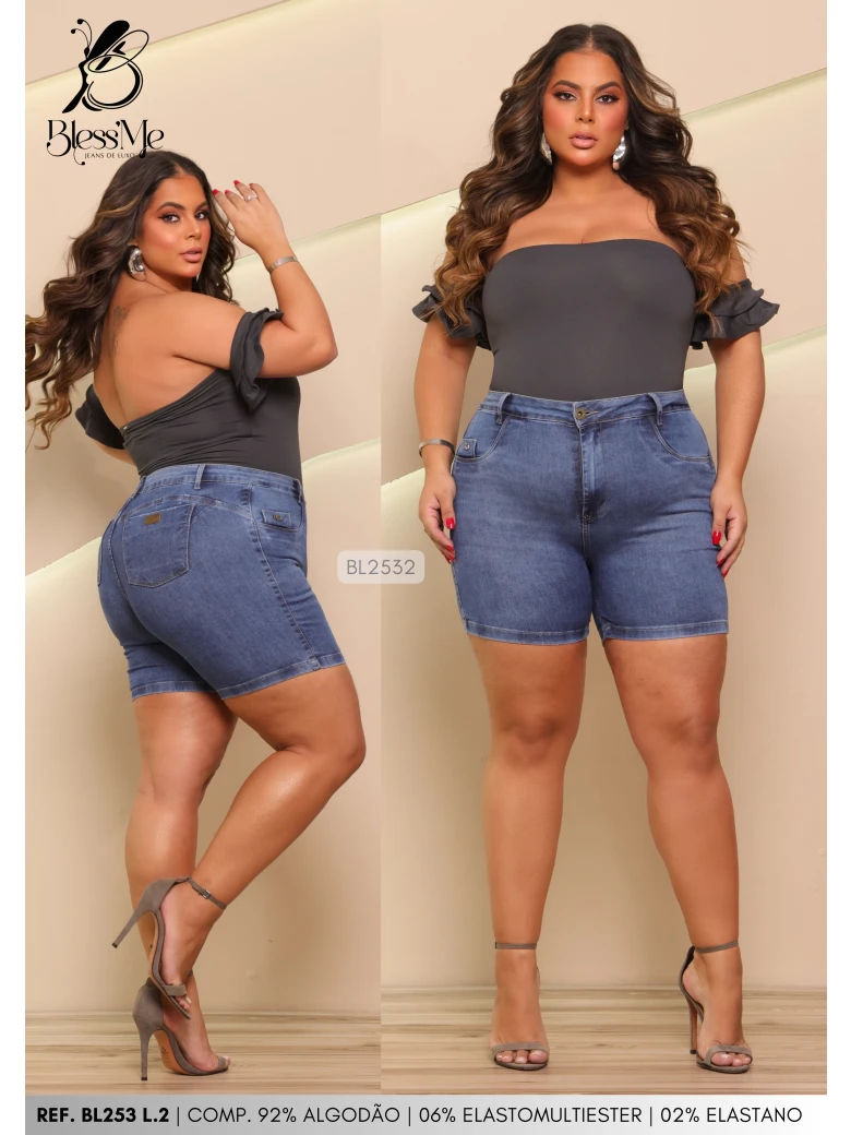 Foto do produto Bermuda Meia Coxa Plus Size