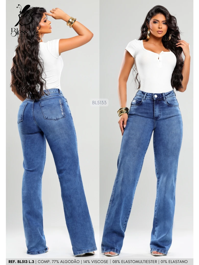 Foto do produto Wide Leg Bordado Bolso