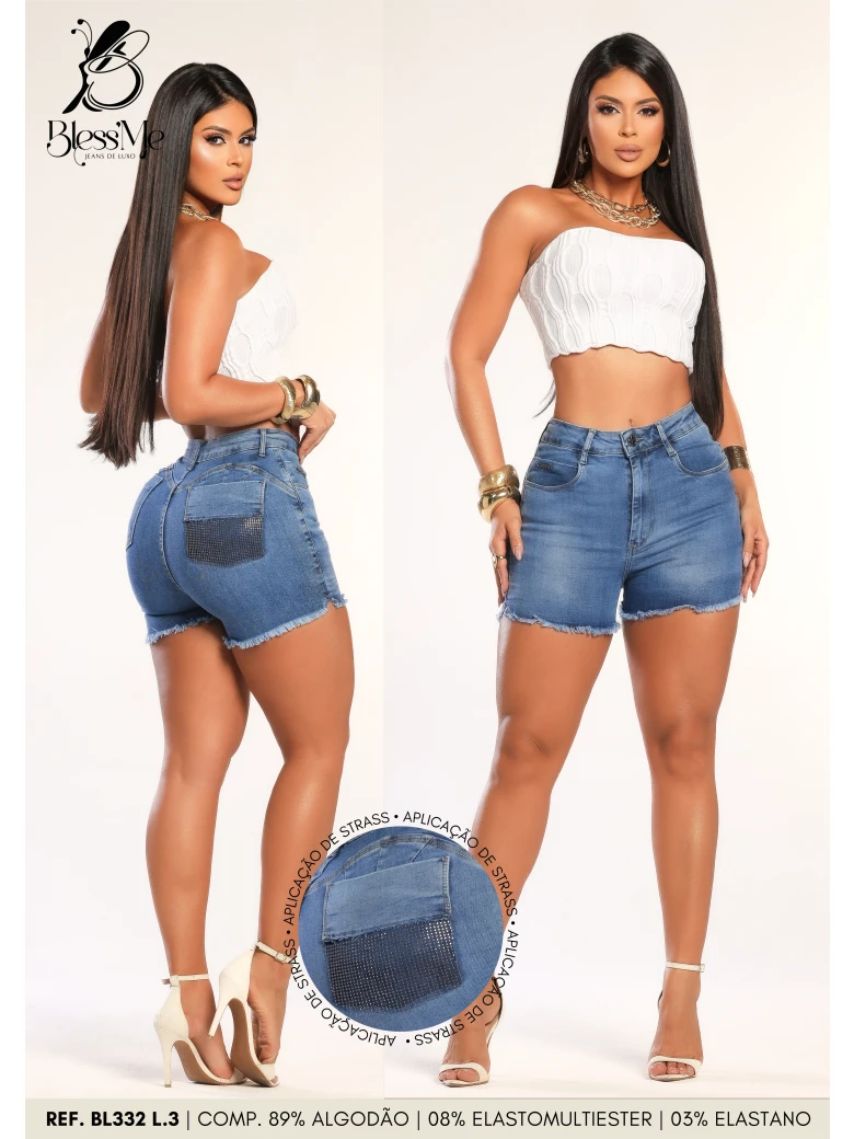 Foto do produto Short Strass Bolso Traseiro