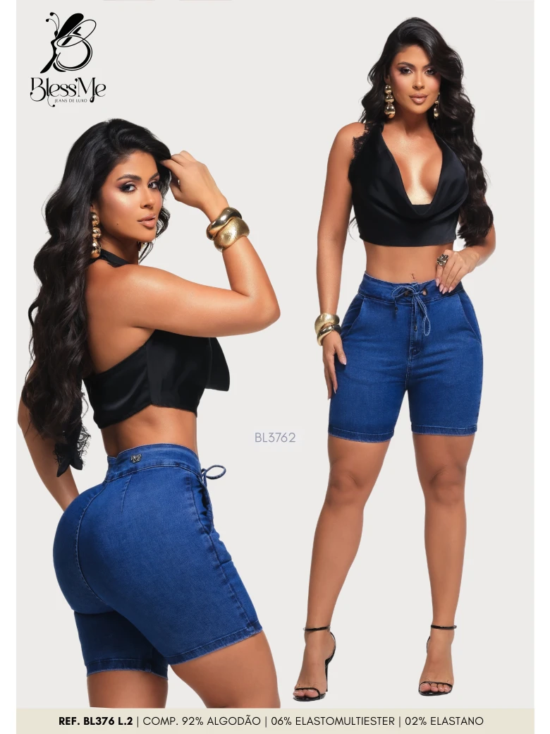 Foto do produto Bermuda Meia Coxa Ilhós