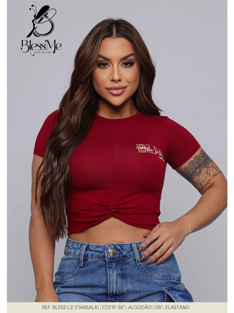 Foto do produto Blusa Feminina Detalhe Frente Estampas Variadas
