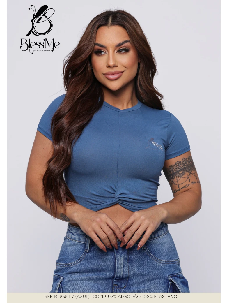 Foto do produto Blusa Feminina Detalhe Frente Estampas Variadas