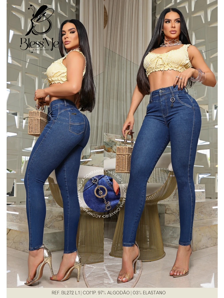 Foto do produto Calça Skinny Bolso Faca Com Chaveiro