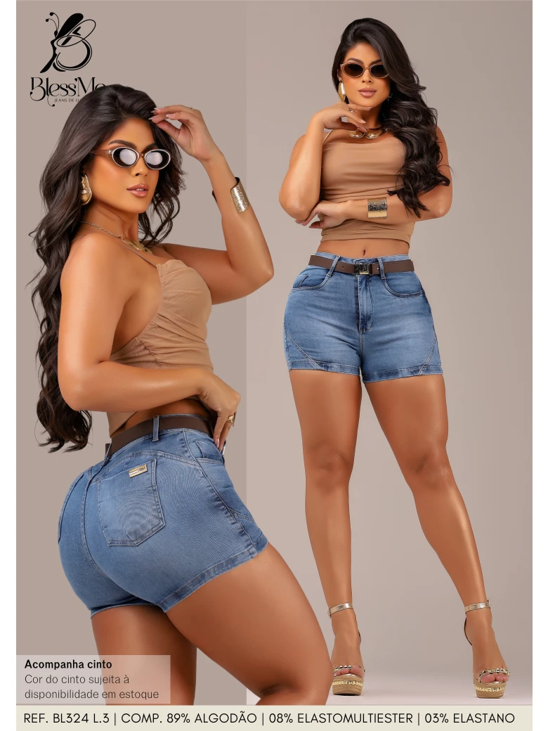 Foto do produto Short Com Lycra e Cinto