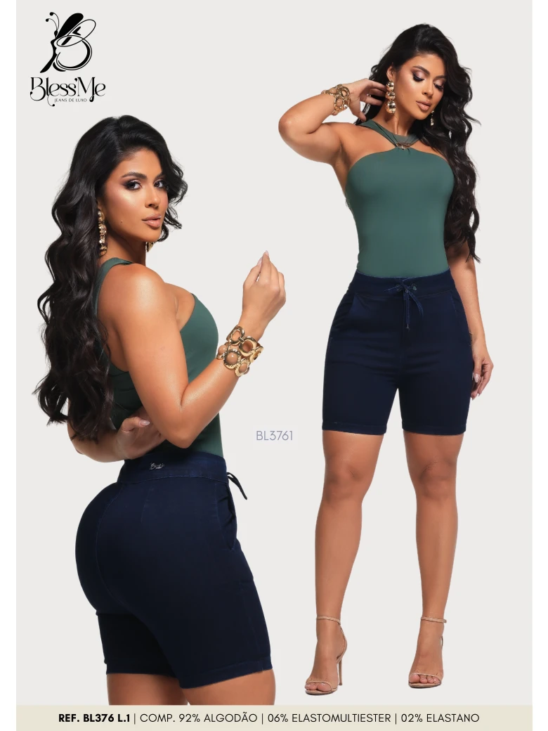 Foto do produto Bermuda Meia Coxa Ilhós