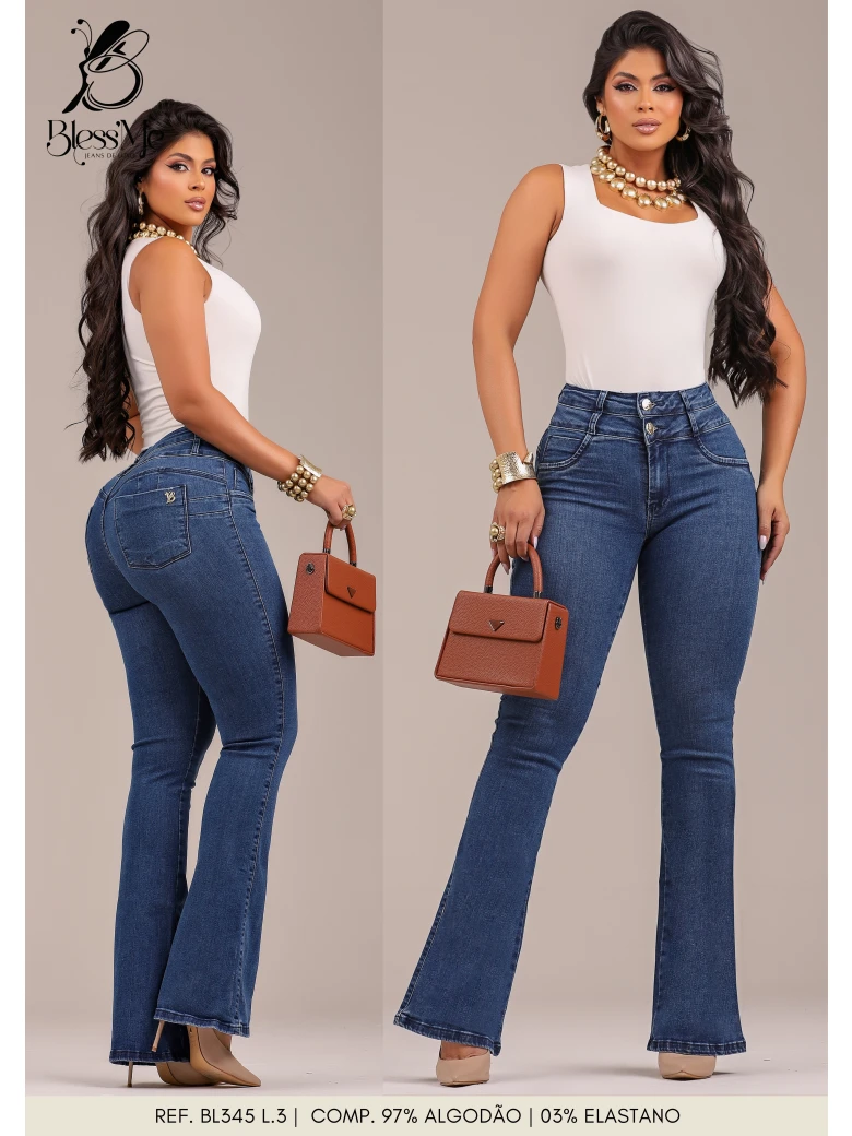 Foto do produto Calça Flare Cós Duplo