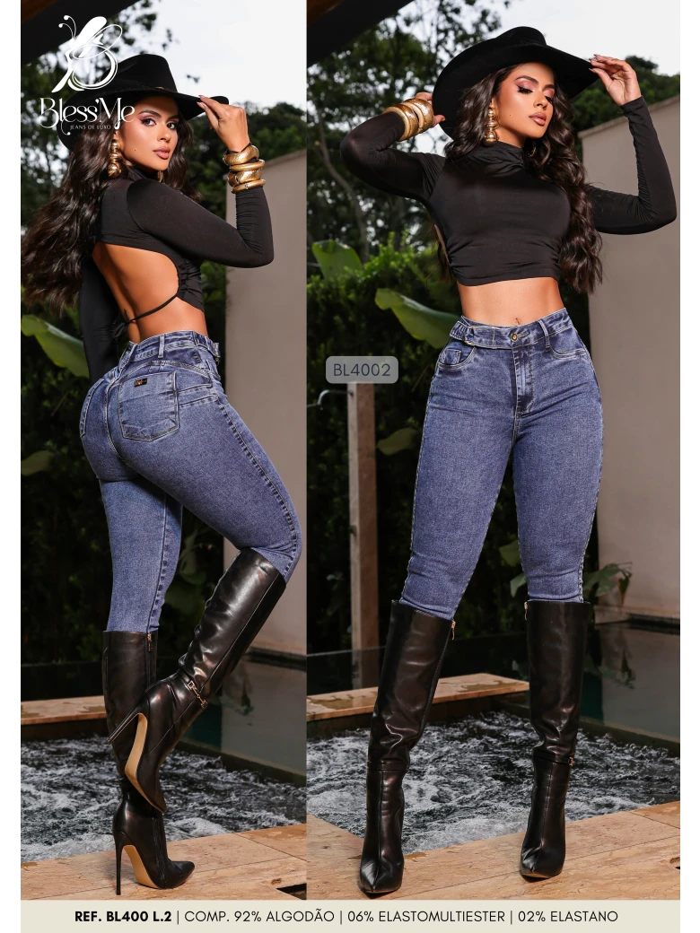 Foto do produto Calça Skinny Com Fivela