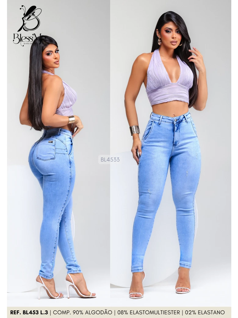 Foto do produto Calça Skinny Bolso Faca │ 90% Algodão 8% Elastomultiester 2% Elastano