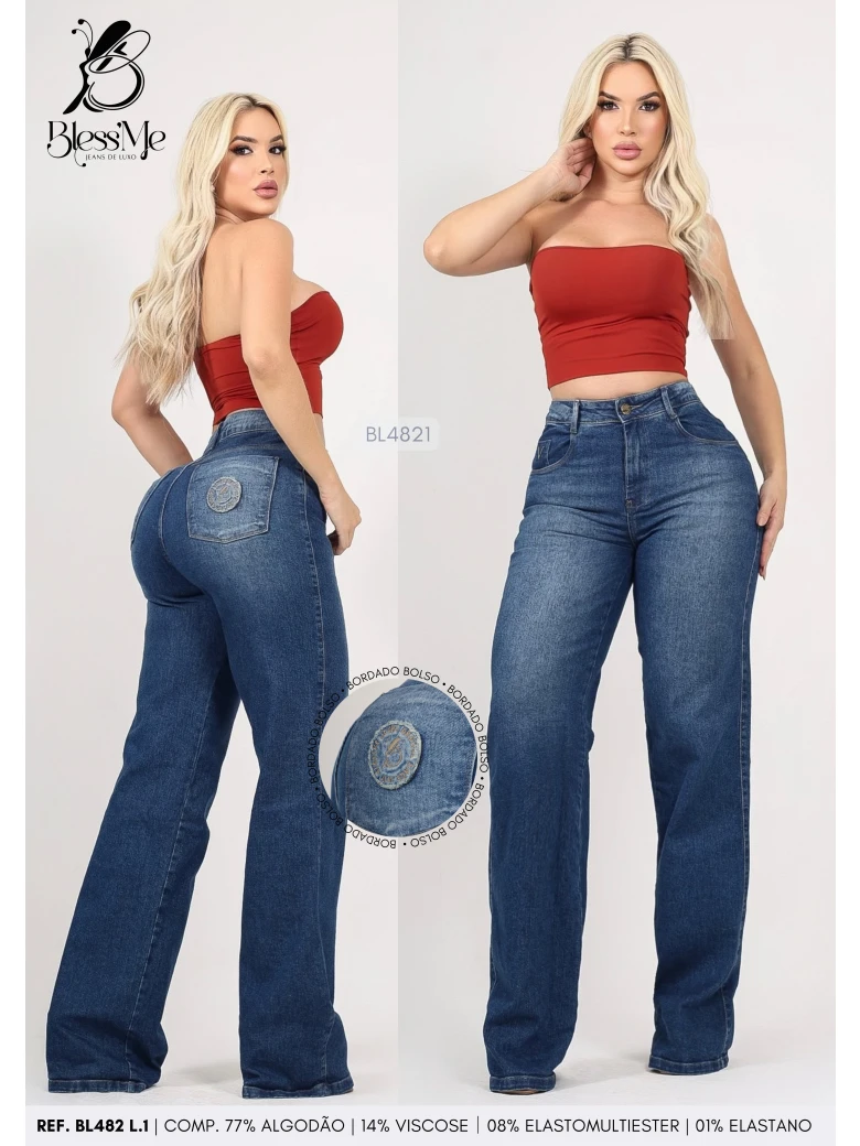 Foto do produto Wide Leg Bordado Bolso