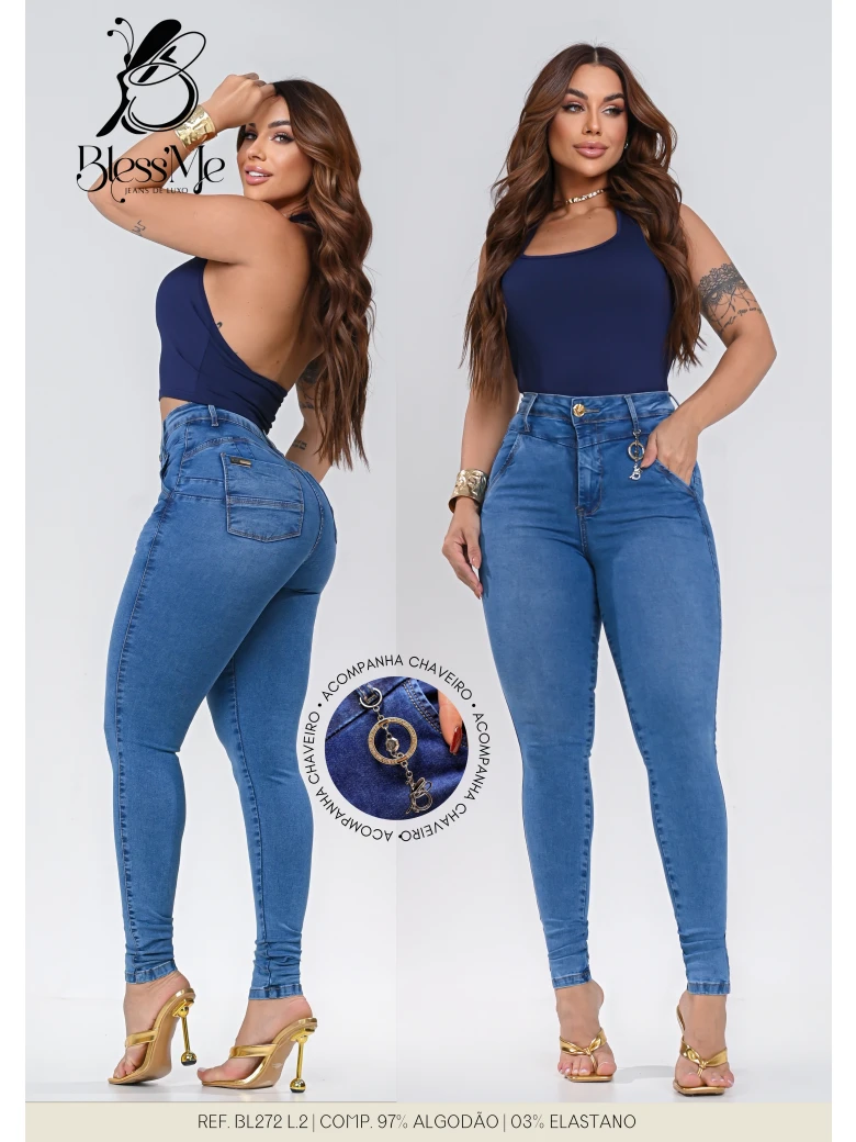 Foto do produto Calça Skinny Bolso Faca Com Chaveiro